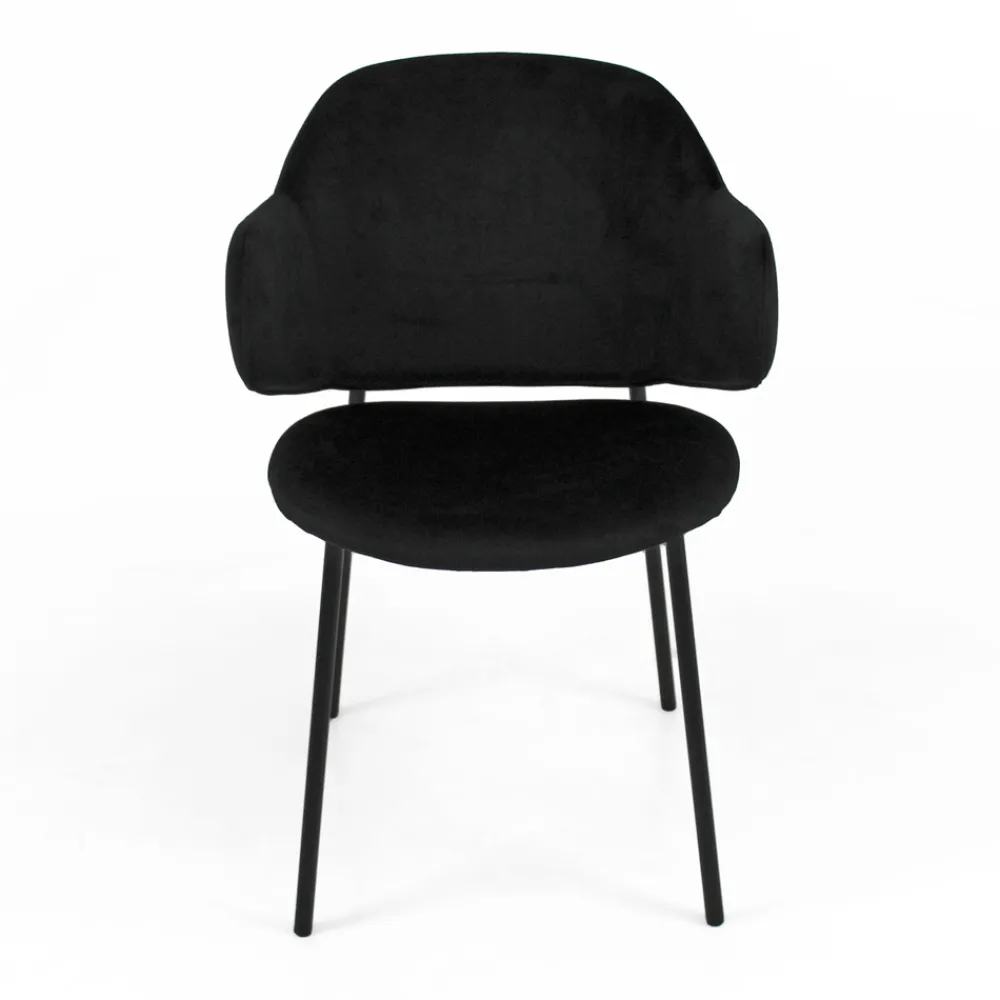 Viadurini Living Design Stühle-Wohnzimmerstuhl aus Stahl und Samt, hergestellt in Italien – Foggia