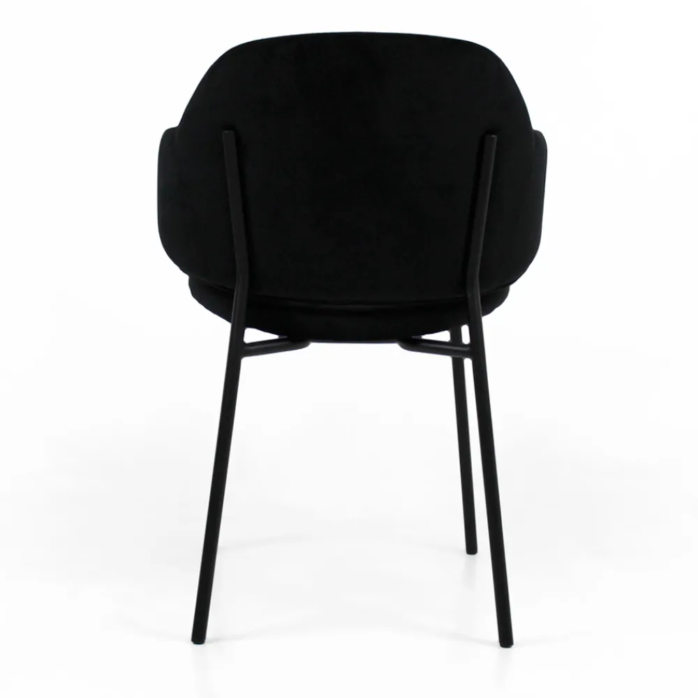 Viadurini Living Design Stühle-Wohnzimmerstuhl aus Stahl und Samt, hergestellt in Italien – Foggia