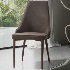 Viadurini Living Moderne Stühle-Wohnzimmerstuhl aus Stoff mit geformtem und gepolstertem Sitz 4 Stück - Isaak