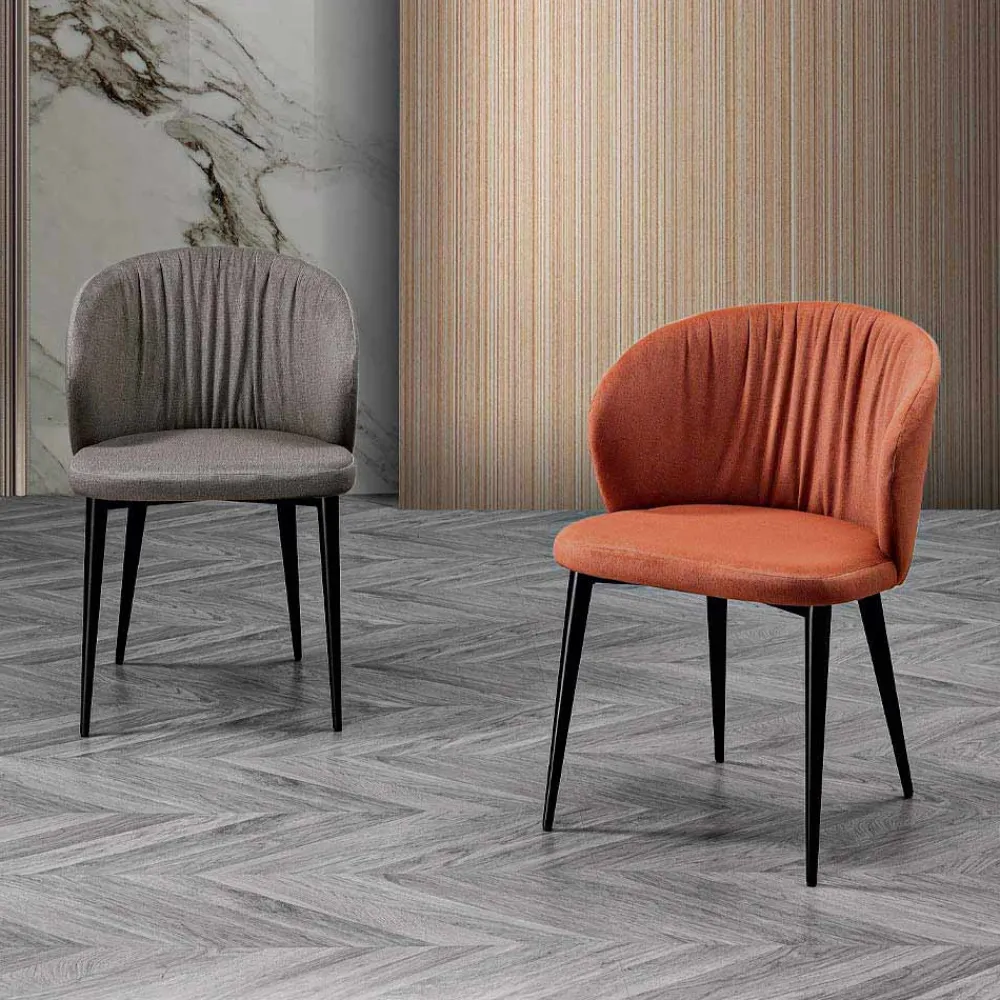 Viadurini Living Design Stühle-Wohnzimmerstuhl aus Stoff und Esche mit elegantem Design – Reginaldo