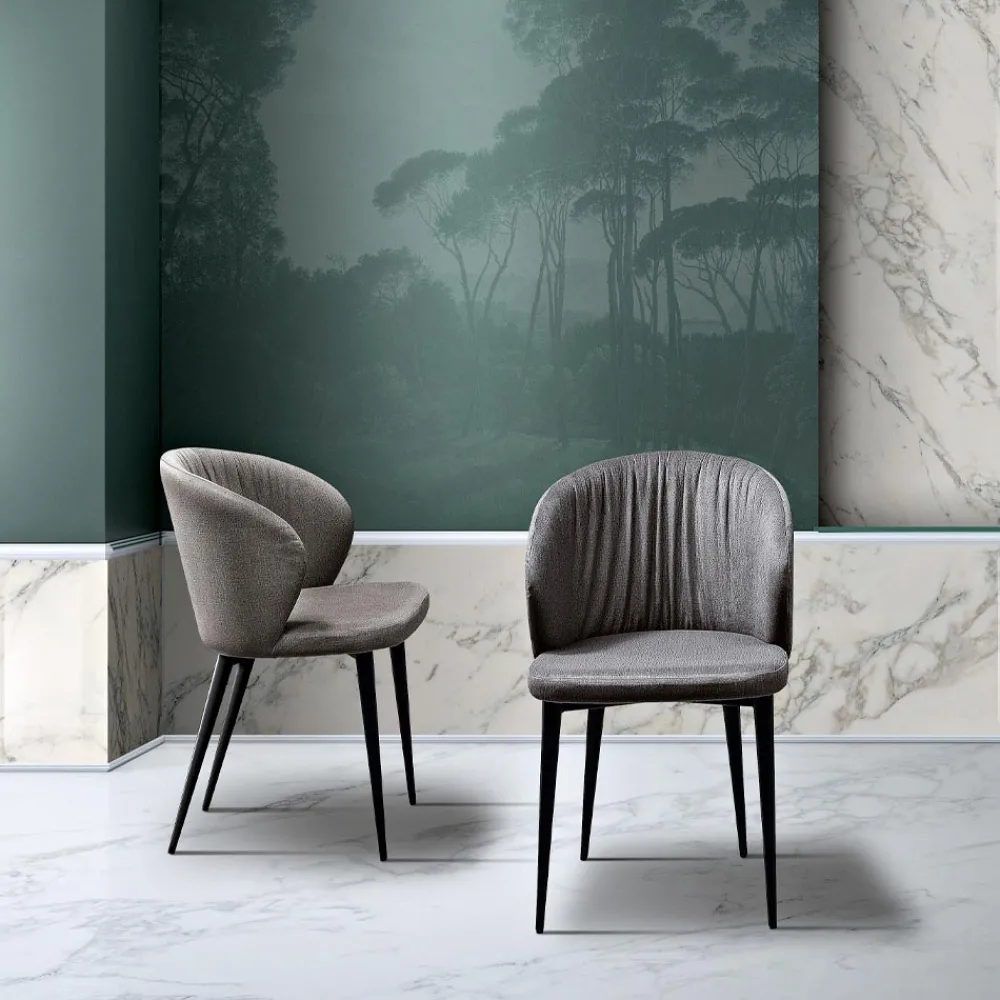 Viadurini Living Design Stühle-Wohnzimmerstuhl aus Stoff und Esche mit elegantem Design – Reginaldo