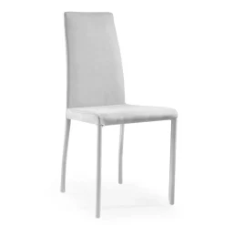 Viadurini Living Design Stühle-Wohnzimmerstuhl gepolstert mit hellgrauem Stoff, hergestellt in Italien – Blumen