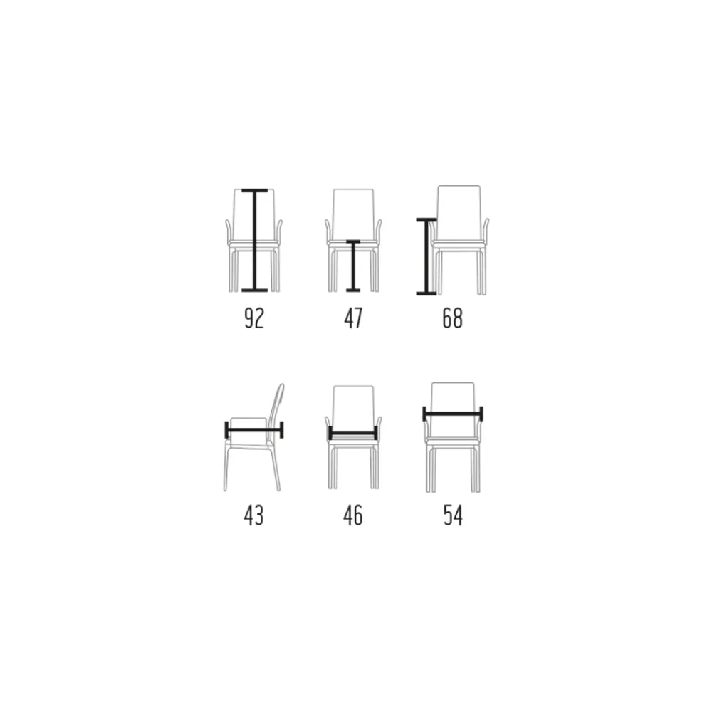 Viadurini Living Design Stühle-Wohnzimmerstuhl mit Armlehnen aus weißem Leder, hergestellt in Italien – Casetta