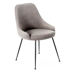 Viadurini Living Moderne Stühle-Wohnzimmerstuhl mit Sitz aus Mikrofaserstoff in verschiedenen Farben – Sandelholz