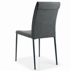 Viadurini Living Design Stühle-Wohnzimmerstuhl mit Stahlbeinen und Stoffsitz – Amalfi