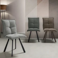 Viadurini Living Moderne Stühle-Wohnzimmerstuhl mit 4-teiliger Struktur aus lackiertem Metall - Ortensy