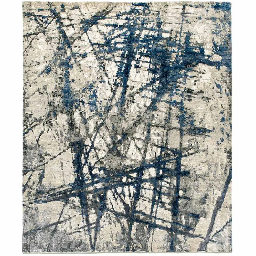 Viadurini Carpets Teppiche-Wohnzimmer-Teppich des modernen Designs mit Muster in der Bambusseide und in der Wolle - Laptos