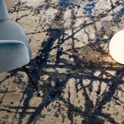Viadurini Carpets Teppiche-Wohnzimmer-Teppich des modernen Designs mit Muster in der Bambusseide und in der Wolle - Laptos