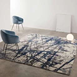 Viadurini Carpets Teppiche-Wohnzimmer-Teppich des modernen Designs mit Muster in der Bambusseide und in der Wolle - Laptos