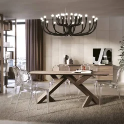 Viadurini Living Esstische Nach Mass|Esstische-Wohnzimmertisch aus echtem massivem Nussbaumholz Made in Italy - Boromir