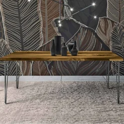 Viadurini Living Esstische-Wohnzimmertisch aus Eiche und farbigem Epoxidharz, hergestellt in Italien – Magnus