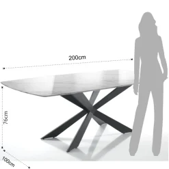 Viadurini Living Esstische-Wohnzimmertisch aus MDF mit Calacatta-Marmoreffekt – Chlor
