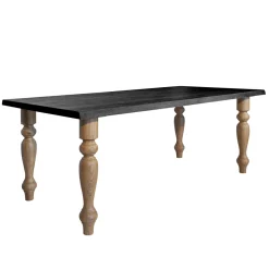 Viadurini Living Esstische Nach Mass|Esstische-Wohnzimmertisch komplett aus Eiche Made in Italy - Geolier