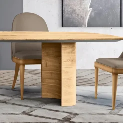 Viadurini Living Esstische-Wohnzimmertisch mit Holzplatte und -gestell, hergestellt in Italien – Auktion