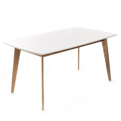 Viadurini Living Esstische-Wohnzimmertisch mit MDF-Platte und Holzsockel – Silber