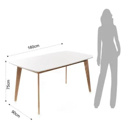 Viadurini Living Esstische-Wohnzimmertisch mit MDF-Platte und Holzsockel – Silber