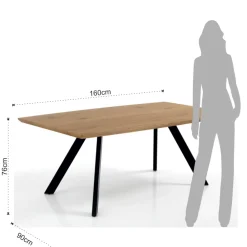 Viadurini Living Esstische-Wohnzimmertisch mit Stahlbeinen und MDF-Platte – Terullio
