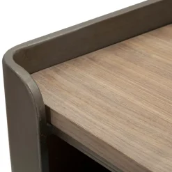 Viadurini Living Tv-Möbel-Wohnzimmer-TV-Ständer aus Tannenholz und Grauguss mit 2 Türen - Cooper