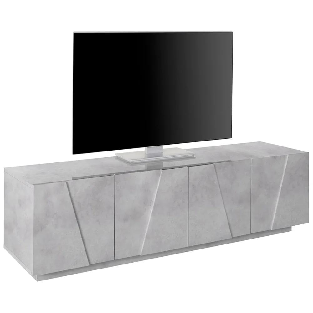 Viadurini Living Tv-Möbel-Wohnzimmer-TV-Ständer mit 4 Melamintüren Made in Italy - Naditza