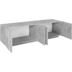 Viadurini Living Tv-Möbel-Wohnzimmer-TV-Ständer mit 4 Melamintüren Made in Italy - Naditza