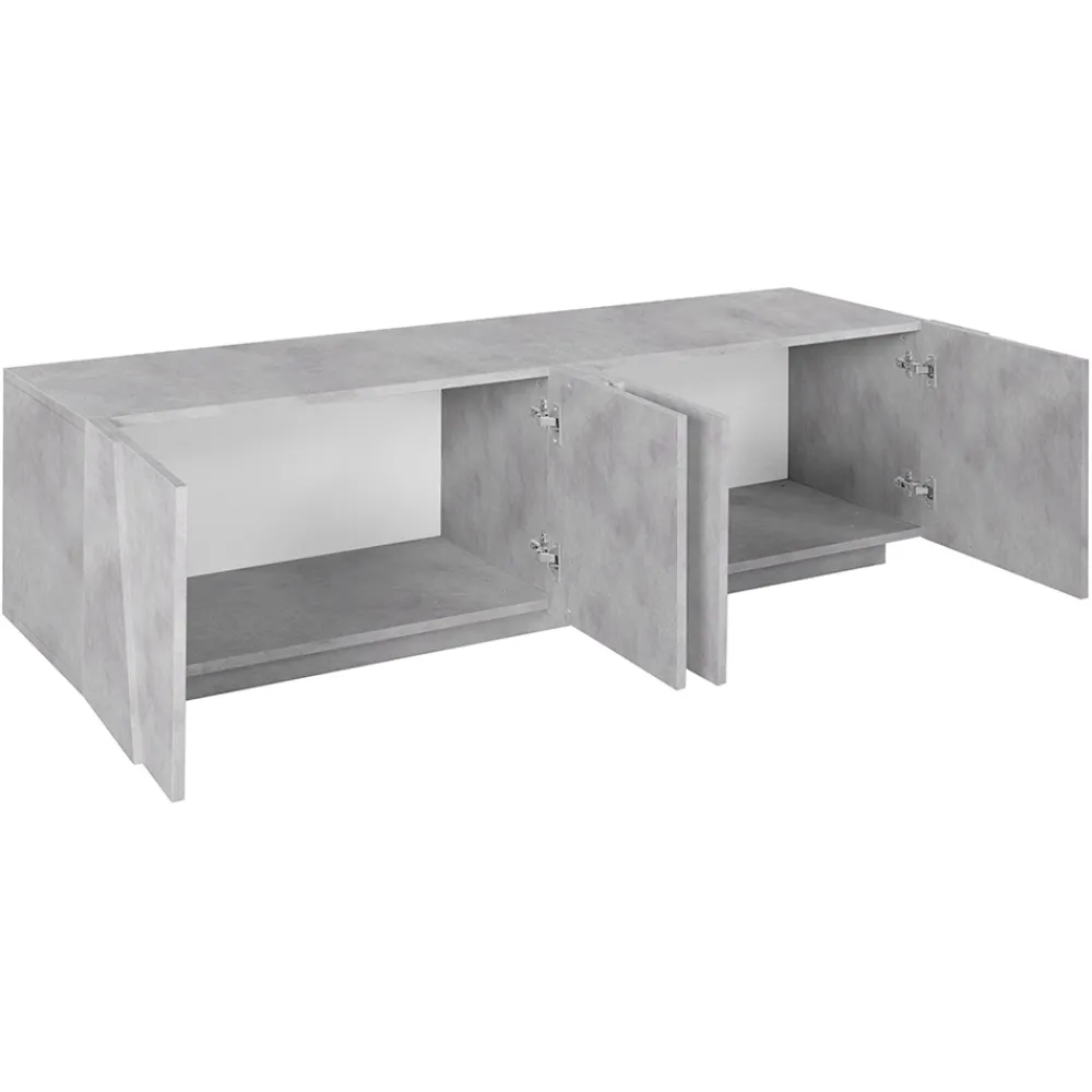 Viadurini Living Tv-Möbel-Wohnzimmer-TV-Ständer mit 4 Melamintüren Made in Italy - Naditza