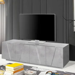 Viadurini Living Tv-Möbel-Wohnzimmer-TV-Ständer mit 4 Melamintüren Made in Italy - Naditza