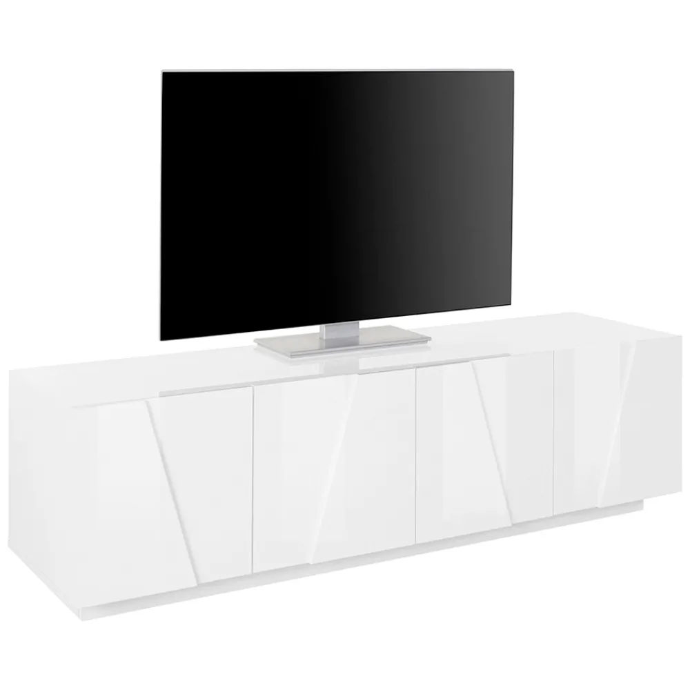 Viadurini Living Tv-Möbel-Wohnzimmer-TV-Ständer mit 4 Melamintüren Made in Italy - Naditza