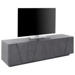 Viadurini Living Tv-Möbel-Wohnzimmer-TV-Ständer mit 4 Melamintüren Made in Italy - Naditza