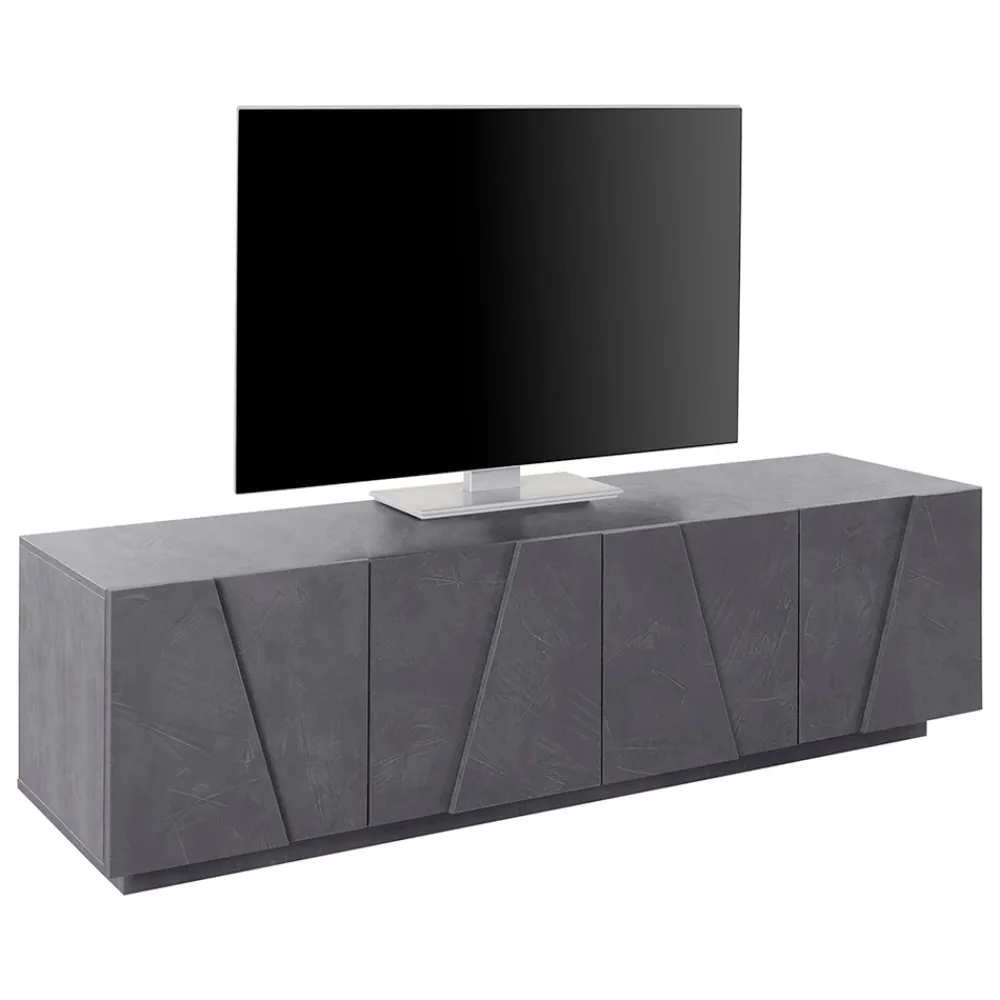 Viadurini Living Tv-Möbel-Wohnzimmer-TV-Ständer mit 4 Melamintüren Made in Italy - Naditza