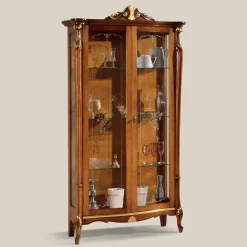 Viadurini Classic Vitrinen-Wohnzimmervitrine aus Holz mit 2 Türen Classic Made in Italy - Cambrige