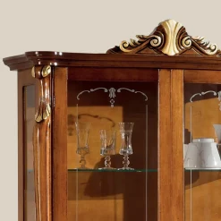 Viadurini Classic Vitrinen-Wohnzimmervitrine aus Holz mit 2 Türen Classic Made in Italy - Cambrige