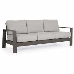 Viadurini in the Garden Gartensofas-Wohnzimmerzusammensetzung im Freien in Aluminium mit Stoffkissen - Yoshi