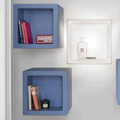 SLIDE Wandregale-Würfelförmiges, farbiges Regal mit modernem Design Open Cube, hergestellt in Italien