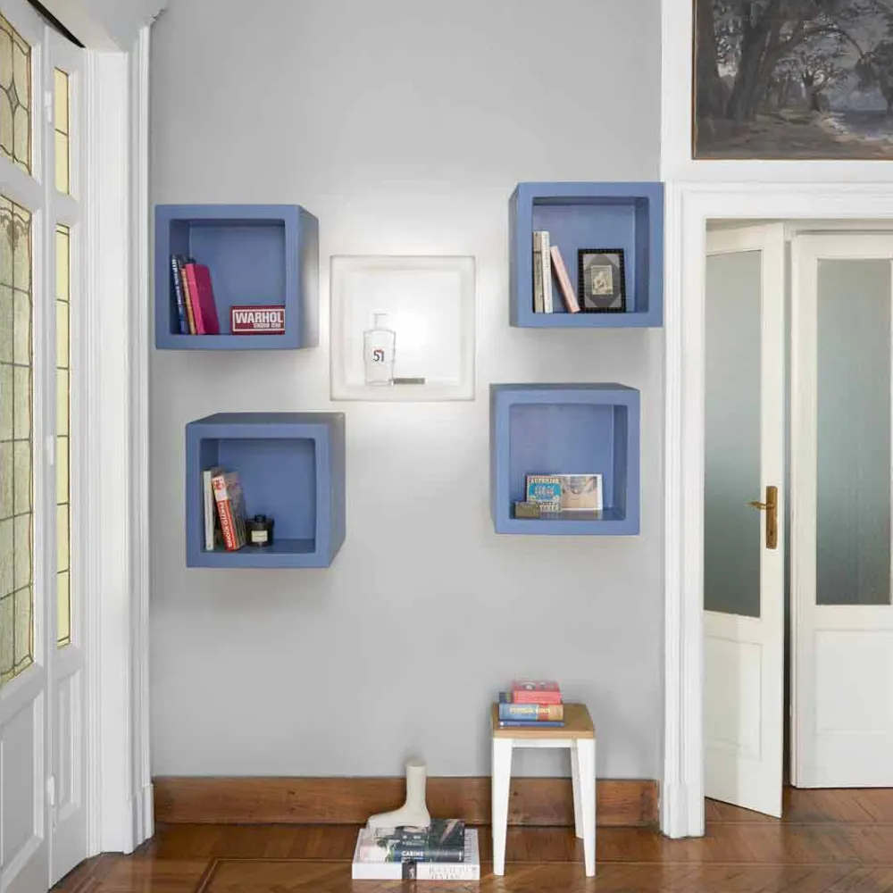 SLIDE Wandregale-Würfelförmiges, farbiges Regal mit modernem Design Open Cube, hergestellt in Italien