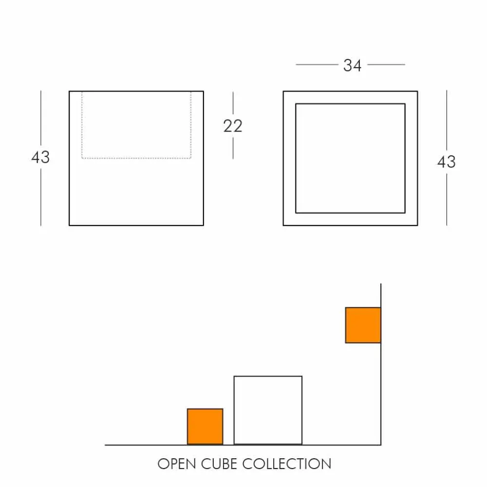 SLIDE Wandregale-Würfelförmiges, farbiges Regal mit modernem Design Open Cube, hergestellt in Italien