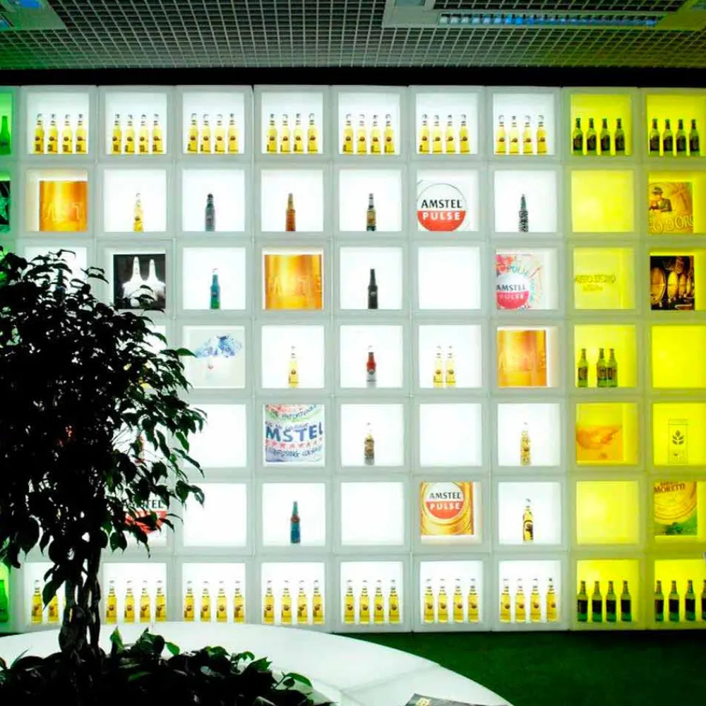 SLIDE Wandregale-Würfelförmiges helles Regal mit modernem Design Open Cube, hergestellt in Italien