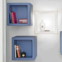 SLIDE Wandregale-Würfelförmiges helles Regal mit modernem Design Open Cube, hergestellt in Italien