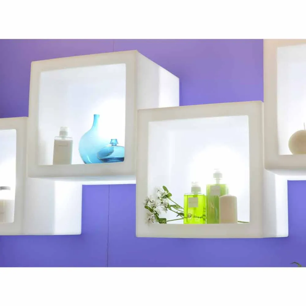 SLIDE Wandregale-Würfelförmiges helles Regal mit modernem Design Open Cube, hergestellt in Italien