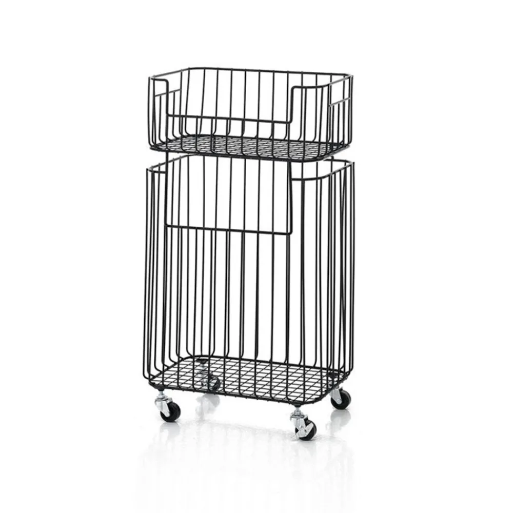 Viadurini Bathroom Wäschekörbe-Wäschekorb mit Schwenkrädern - Power