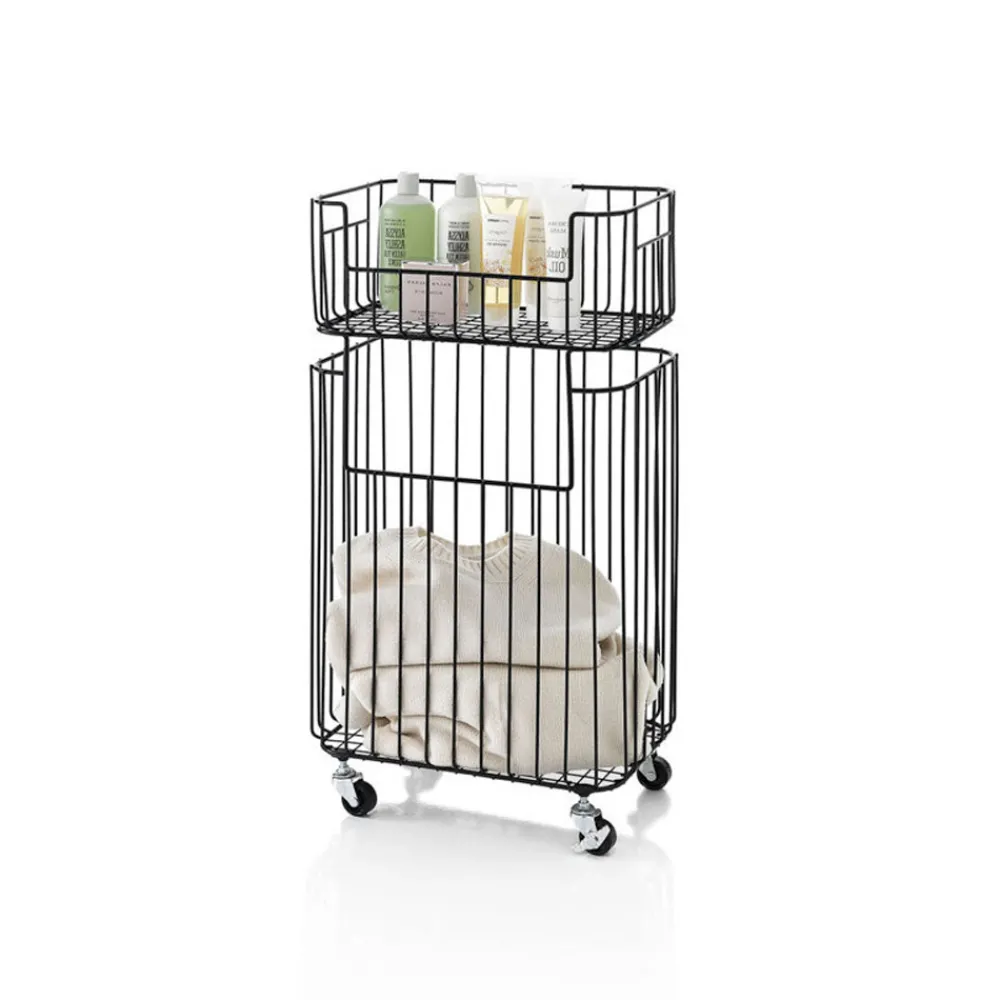 Viadurini Bathroom Wäschekörbe-Wäschekorb mit Schwenkrädern - Power