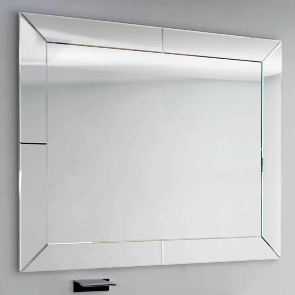 Viadurini Bathroom Badspiegel-Wulstiger Spiegel mit moderner Grundkante, H120 x L120cm, Dedalo