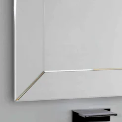 Viadurini Bathroom Badspiegel-Wulstiger Spiegel mit moderner Grundkante, H120 x L120cm, Dedalo