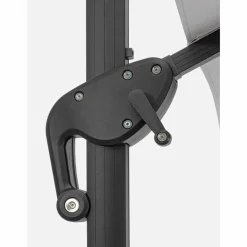 Viadurini in the Garden Gartenschirm-3x3 Außenschirm aus grauem Polyester und anthrazitfarbenem Aluminium - Coby