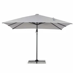 Viadurini in the Garden Gartenschirm-3x3 Außenschirm aus grauem Polyester und anthrazitfarbenem Aluminium - Coby
