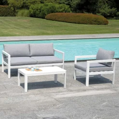 Viadurini in the Garden Garten Beistelltisch-100x55 cm Gartentisch aus Aluminium mit verschiedenen Oberflächen - Mickey Mouse