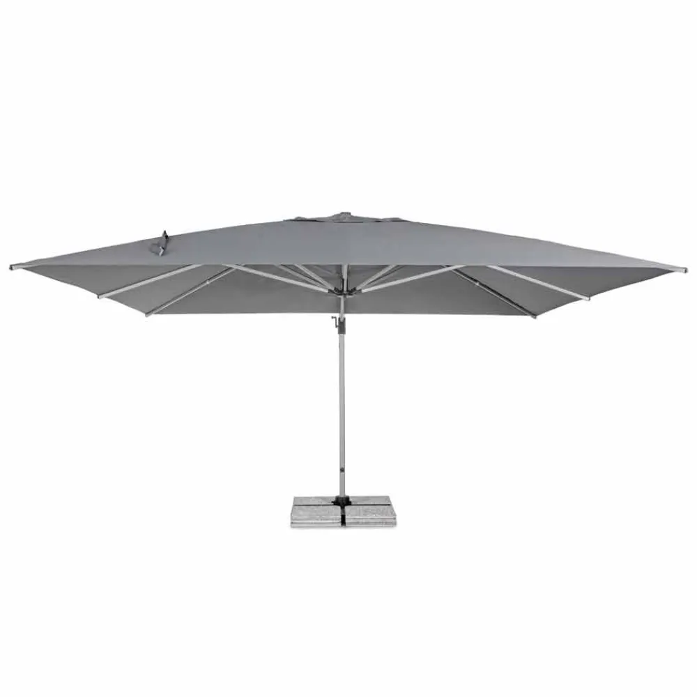 Viadurini in the Garden Gartenschirm-4x4 Gartenschirm mit dunkelgrauem Stoff und eloxierter Struktur - Daniel