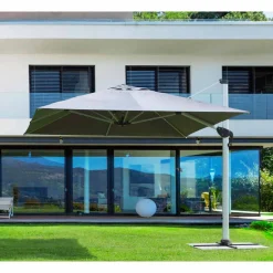 Viadurini in the Garden Gartenschirm-4x4 Gartenschirm mit dunkelgrauem Stoff und eloxierter Struktur - Daniel