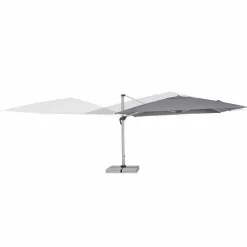 Viadurini in the Garden Gartenschirm-4x4 Gartenschirm mit dunkelgrauem Stoff und eloxierter Struktur - Daniel