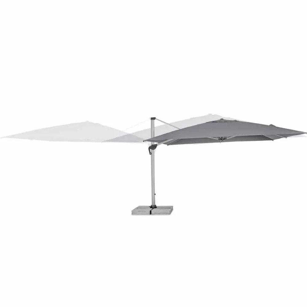 Viadurini in the Garden Gartenschirm-4x4 Gartenschirm mit dunkelgrauem Stoff und eloxierter Struktur - Daniel