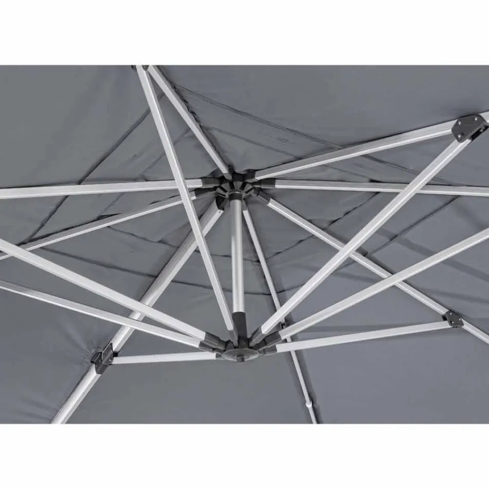 Viadurini in the Garden Gartenschirm-4x4 Gartenschirm mit dunkelgrauem Stoff und eloxierter Struktur - Daniel